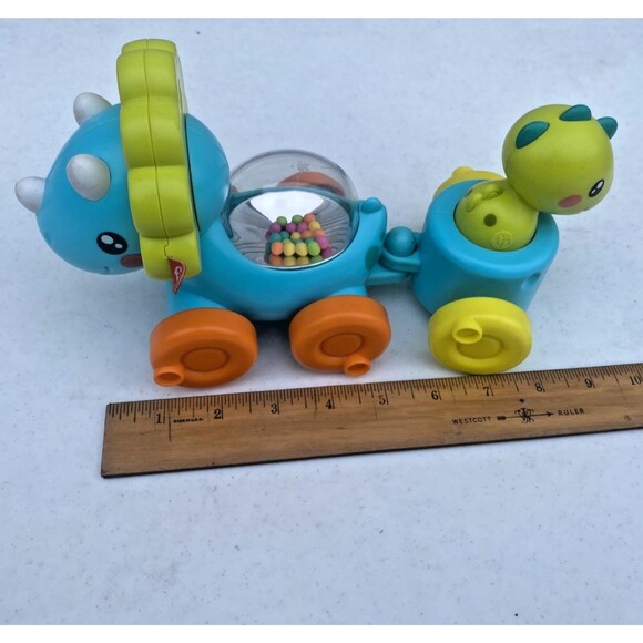 Fisher Price Paradise Pals Dino Choo Choo Baby Toy 6mos+ Set Of Two Pieces - Picture 5 of 8